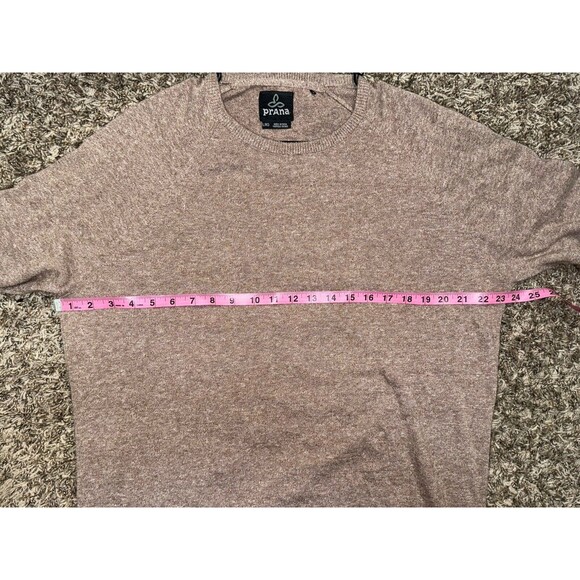 EUC PrAna Breathe Koala Crew Pullover Sweater Mens Large Brown Organic Cotton - Picture 14 of 16